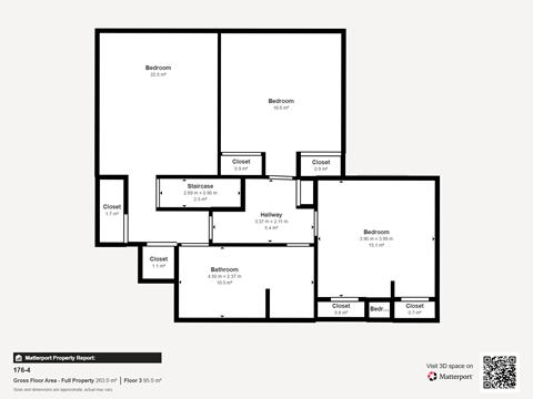 Floor plan for 4 beds, 1.5 baths, 2718 sqft